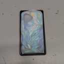 LUHOURI for iPhone 17 Case,Wireless Charging Compatible,Dual-Layer - Soft Silicone Inner + Hard Outer Shell,Cute Wildflower Design,Protective Phone Cover for Women - Blue Leaves Flower