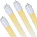 T8 T12 4FT LED Tube 1-10V Dimmable 3500K/4000K/5000K Adjustable, 20W F32T8/F40T12 LED Replacement for Fluorescent Light Bulb, Ballast Compatible&Bypass Dual-Ended, UL & DLC Listed(4 pcs)