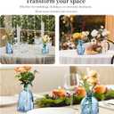 Glass Bud Vases Set of 32 - Blue Assorted Small Mini Glass Vases for Flowers, Crystal Vintage Vase Set, Bulk Centerpieces for Table Dcor, Wedding, Home and Events (Blue, 32 Pcs)