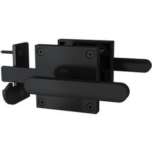 JUBEST Double Side Gate Latch, Heavy Duty Swinging Door Latch Gate Hardware for Right Inswing Outdoor Fence, Wooden Gates, Pool Gate, Backyard, Garden