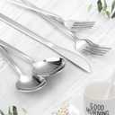 Silverware Set, KassKa 40 Pieces Flatware Cutlery Set, Stainless Steel Utensils Set Spoon Fork Knives Set for Home Restaurant and Kitchen, Mirror Polished Finished, Service for 8