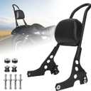 AUFER Detachable Black Passenger Backrest Sissy Bar with Backrest Pad Compatible with for Sportster 1200 883 XL XLH 2004-UP