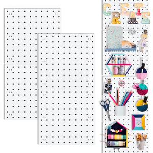 Pegboards, Pegboard Wall Organizer Panels, Peg Boards for Wall, Craft Room, Kitchen, Garage, Living Room, Bathroom, and Study Room, Easy to Install (4Pcs)
