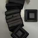 Shimeyao 12 Pcs 2" x 2" Black Pressed Steel Post Caps for Square Steel Posts Fence Caps Topper Pressure Fit Cover for Mailbox Metal Wood Plastic Iron Deck Railing