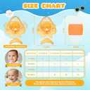 No Flip Over Baby Pool Float with Canopy UPF50+ Sun Protection, Inflatable Baby Float with Sponge Safety Support Bottom, Fun Gifts Water Toys Accessories Baby Swim Floats for Pool 3-36 Months