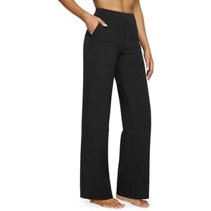 G4Free Yoga Pants Women Wide Leg Pants with Pockets High Waist Stretch Dress Casual Sweatpants Petite/Regular/Tall XL