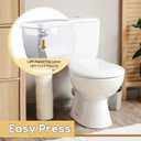 Dreyoo Pressure Assist Toilet Lever with Linkage Compatible with 99-571-KT, Left Hand Trip Lever Compatible with Gerber Ultra Flush Pressure-Assisted Toilet Tank, Left Hand, Polished Chrome