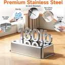 2 Pack XL Stainless Steel Litter Box with High Sides Shield for Multi Cat, Extra Large Tall Wall Open Top Deep Metal Pan for Big Cats, Anti-Leak Non-Stick Odor Control, 2 Scoops Included, Black