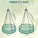 2 Pack Bird Seed Catcher for Outdoor Feeders, 24in & 16in Adjustable Hanging Trays with 4in Anti-Spill Height, Hanging Hoop Bird Seed Catcher Tray for Hummingbird Feeders Outdoor Garden Accessories