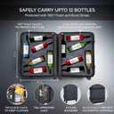 boldworks Wine Suitcase for Airplanes 12 Bottle Wine Luggage for Airplane Travel with TSA Approved Lock and Removable Insert to Carry Liquor Black Color Case, 27 inch x 20 inch