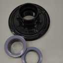 2 Inch Shower Drain Base Flange Kit Base, Threaded Adjustable Ring Adapter and Rubber Coupling Gasket for Installation of Square Linear Floor Drain Without Hub PVC