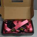 4Pcs Ratchet Tie Down Straps Kit for 2400lb Break Strength | 1 x 16FT Tie Down Straps with Soft Loop Tie-Downs & Safety S Hook - Cargo Strap Tie Down for Trucks, Motorcycle, Moving, Appliances - Pink