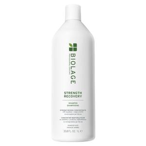 Biolage Strength Recovery Shampoo - Reduces Breakage & Detangles, Instantly Strengthens and Moisturizes, For Damaged Hair, With Olive Squalane & Vegan Proteins, Paraben & Mineral Oil-Free (33.8 Fl Oz (Pack of 1))