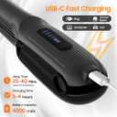 Cordless Hair Straightener, Portable Flat Iron for Travel, 2 in 1 Hair Styling Tools for straightening and Curling, Lightweight on-The-go, 4500 mAh Battery, Fast USB-C Charging (Black)
