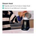 Baby Brezza Fast Baby Bottle Warmer - Baby Milk + Breastmilk Warmer Defroster 2 Unique Temperatures for Breastmilk + Formula - Universal Fit for All Bottles, Bags + Jars