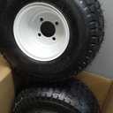 (2-Pack) 18" Tubeless Tires On Rims - 18x8.5-8 Tire and Wheel Assemblies - 4-Lug 4" Center - 2.83" Center Bore - Load Range B Max Tire Weight of 815 Lbs - Compatible with Alumacraft Boat Trailers