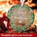 2 x Baby's First Christmas Ornament Gifts for New Parents, 2025 New Baby Ornaments for Christmas Tree, Acrylic