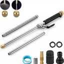 Hydro Jet High Pressure Power Washer-high pressure cleaning tool Extra Long Extendable Wand,Flexible Water Hose Universal Nozzle,Gutter Patio Car Pet Window Cleaning tool black