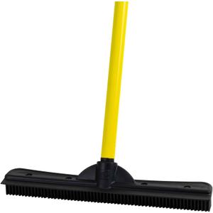 FURemover Original Pet Hair Rubber Broom with Squeegee, with 58" Telescopic Handle for Carpet, Tile and Hardwood