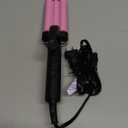 Mini Crimper for Short Hair 1/2 Inch, Small Crimper Hair Tool for Tight Beach Waves, 3 Barrel Waver with Argan Oil Infused, Easy to Use (Pink)