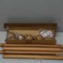 Curtain Rods for Windows 48 to 84 Inch, HOTOZON Bronze Curtain Rods 2 Pack, New Splicing Window Rods for Windows, Single Drapery Rod with Netted Finials, Antique Bronze