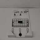 Rustic Farmhouse Wall-Mounted Mail Holder – White Wooden with Iron Black Metal Basket & Note Clip – for Office, Kitchen, Entryway Storage