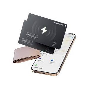 Ultrbeka Wallet Tracker Air Tag Slim Card 0.094in Bluetooth Tracker for Wallets, Passport, Work with Apple Find My, Wireless Charging, Card Locator iOS Only [Apple MFi Certified]  2pcs in 1 Box