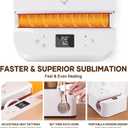 HTVRONT Auto Tumbler Heat Press Machine - Mug Heat Press Heat Up Fast & Even, Professional Tumbler Press High-Security for 2.9"-3.2" Sublimation Tumblers, Cups, Glasses and Mugs, White