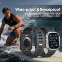 Odbeai Magnetic Sport Band Compatible with Apple Watch Ultra 3 2/Ultra Band for Men 49mm 46mm 45mm 44mm 42mm,Strong Magnet Outdoors Rugged Soft Silicone Strap for iWatch All Series 11 10 9-1 SE Men