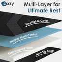 INGEROOM Foldable Mattress Twin - Memory Foam 4 inch Trifold Mattress for Camping, with Portable Handle, Non-Slip Folding Floor Bed Sofa for Guest Travel Yoga, Washable Breathable Cover