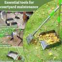 T2Y 48.8" Extra Long Handle Dog Pooper Scooper for Large Dogs, Heavy Duty Metal Poop Scooper for Yard, Stainless Steel Dog Poop Rake and Tray Set, Rust-Proof Pet Waste Removal for Grass/Gravel/Dirt