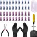 2 x EGZ Tire Repair Plug Kit (Includes Pliers, Screwdriver, and Gloves) Spiral Tire Plugs & Quick Repair Tool Kit Puncture Repair Set for Tubeless Car and Motorcycle Tires