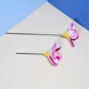Birthday Gifts for Women 10pcs White Hot Pink Flowers PU Real Touch Flowers Hawaiian Plumeria Frangipani Artificial Flowers for DIY Birthday Gifts Wedding Gifts Home Decor Table Centerpiece