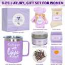 Valentines Day Gifts for Her - Romantic Self Care & Spa Gift Basket for Wife, Girlfriend, Women - Relaxation Recovery Care Package for Mom, Friend, Sister - Birthday, Thinking of You Gift Box