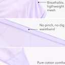 Curvy Couture womens Plus Size Thong Panties Available in Smooth, Mesh and Lace (X-Large, Lavender Shimmer)