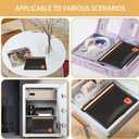 Fireproof Document Bag 2200F/5200F, 1511"with Zipper and Reflective Strip,Heat Insulated Fireproof/Waterproof Bag for Cash, Documents and Valuables, Large Black-5200F