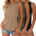 3 Pack Women's Nursing Tank Tops Hidden Zippers Sleeveless Shirts Breastfeeding Crew Neck Loose Maternity Tops, XX-Large