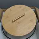 6.5Qt Extra Large Glass Mixing Bowl with Lid, Clear Large Salad Bowls with Airtight Bamboo Lid & Handle,Thickened Glass Big Mixing Bowls Cooking Bowl for Food Prep, Kitchen,Dinner, Borosilicate Glass