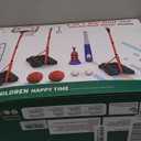 4 in 1 Kids Basketball Hoop and TBall Set  Adjustable Hanging TBall Stand with Automatic Pitching Machine, Indoor Outdoor Sports Toys, Christmas Birthday Gifts for Boys Girls Ages 38