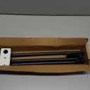 Curtain Rods No Drilling for Windows 30 to 45 Inches,5/8 Inch Diameter No Drill Small Curtain Rod Set with 3M Adhesive Brackets, Black