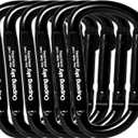 Carabiner Clip - Heavy Duty Carabiners 800lbs-13KN (2922 lbs) Carabeaner D Ring Shape,Key Chain Clip Hook,Keychain Clip,Multipurpose for Camping, Hiking,Backpacking or Other Outdoor Activities
