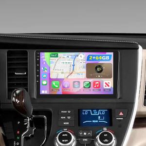 NHOPEEW Android Radio for Toyota Sienna 2015 2016 2017 2018, [2+64G] 9 inch Touch Screen Sienna Stereo - Wireless Carplay and Android Auto, DSP/EQ, 5G/WiFi, GPS, Mirror Link + Canbus + Backup Camera