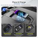 Xipoo Wireless Charger Compatible with 2019-2026 Chevy Silverado GMC Sierra 1500 20-26 2500HD 3500HD Wireless Charger Tray 15W Fast Jump Seat Replacement for 2019-2026 Chevy Silverado Accessories