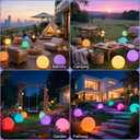 12-in Solar Garden Globe Light Outdoor, Solar Glowing Ball Light w/Remote, 16 RGB Color Changing Waterproof Large Outdoor Orb Lamp, Landscape Lighting Mood Lamp w/Ground Stake for Patio Yard Lawn Path