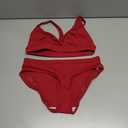 Soly Hux Women Sexy High Waist Bikini Sets Mesh Tummy Control 2 Piece Swimsuits Size M