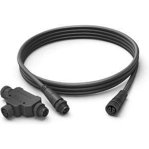 Philips Hue Outdoor 8-Foot Cable and T Connector - Connect Your Hue Outdoor Low Voltage Lights - 1 Pack - Requires Hue Bridge - Weatherproof