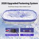 16x25 FT Oval Winter Pool Cover, Steel Cable and Pulley, Above Ground Pools
