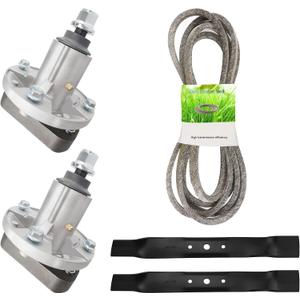 Lawn Mower 42" Deck Rebuild Kit Fits for John Deere L100 L108 L110 L111 L118 GY20995, Spindles GY20050 with 104 Deck Belt GX20072 with Blades GX20249