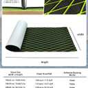 KXKZREN EVA Foam Boat Flooring Decking Sheet 6mm Thick Diamond Anti-Slip Marine Flooring Mat Self Adhesive Deck Pad for Bass Boat Yacht Motorboat RV Cooler Tops, 94.5" x 47.2"