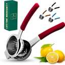 Bellemain Citrus Juicer | Metal Lemon Squeezer | Lime and Lemon Juicer Stainless Steel with Silicone Handles | Manual Juicer, Citrus Squeezer, Hand Held Juicer | Bar Juicer for Bartender Accessories (Red)